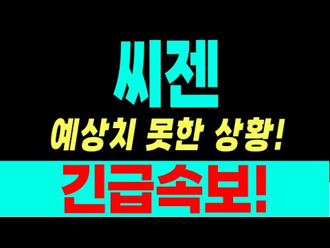 [씨젠 주가전망] 예상치 못한상황! 긴급속보! 차트분석! 실시간대응!