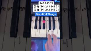 Beautiful Things By Benaon Boone Paino Tutorial Easy 🤩 🌅 #Piano #Beautifulthings #Pianotutorial