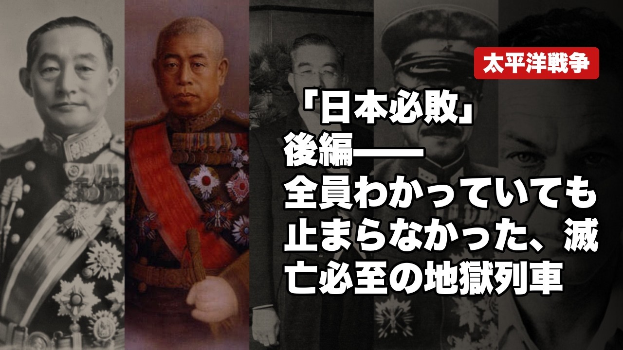 「日本必敗」後編——全員わかっていても止まらなかった、滅亡必至の地獄列車【太平洋戦争】
