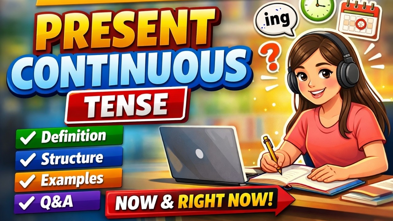 Present continuous tense explained in easy way with rules and examples
