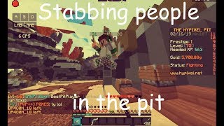 stabbing noobs in the pit (minecraft hypixel pit montage?)