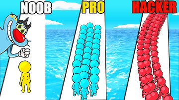 NOOB vs PRO vs HACKER | Runner Pusher | With Oggy And Jack | Rock Indian Gamer |