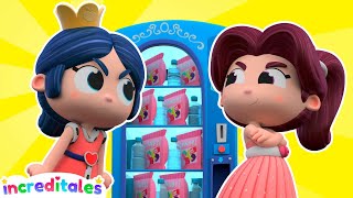 Competición De Máquina Expendedora Con Blancanieves Y Bella - Niños Aprenden A Compartir