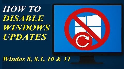 How to Disable Windows Updates || Windows 8, 8.1, 10 & 11