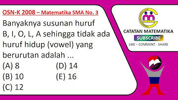 Pembahasan Soal OSN-K SMA 2008 No. 3 - Olimpiade Matematika SMA Tingkat Kabupaten