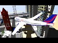 Plane crash  3d city experimental simulation