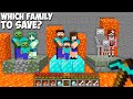 WHICH to SAVE ZOMBIE FAMILY or HEROBRINE FAMILY or SKELETON FAMILY in Minecraft ???