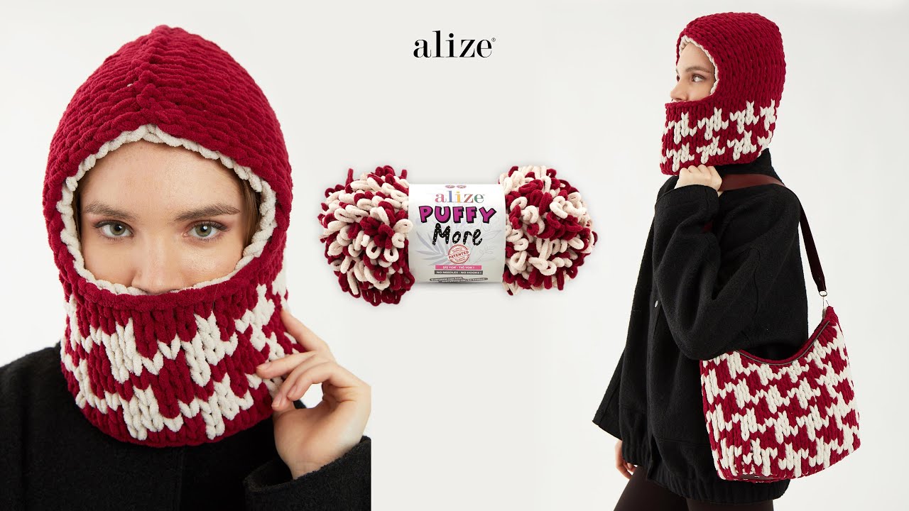 Балаклава и сумка с Alize Puffy More