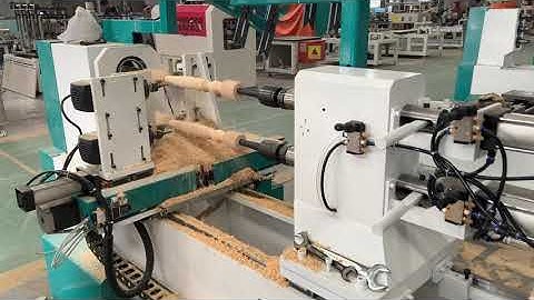 Double Axis Double Spindle CNC Wood Lathe for Turning and Engraving