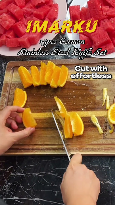 Slice with Ease, Plate with Style | 15pcs Stainless Steel Knife Set from Imarku