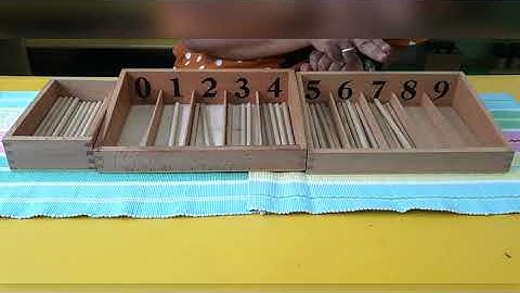 Spindle box - Counting from 0 to 9  |  Montessori   |   Mathematics    |    MMI Bibvewadi preschool