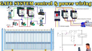 GATE system control & Power wiring | Sliding gate | Gate reverse forward wiring |sensor controlling