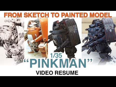 Kallamity 1/35 PINKMAN-from sketch to painted model-