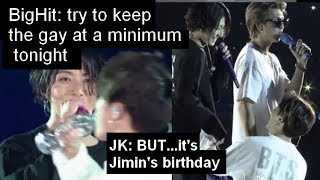 Jungkook telling Jimin he loves him on his birthday