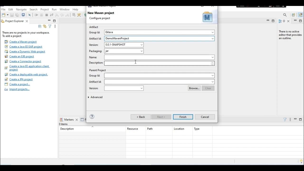 Mave project how to create maven project youtube