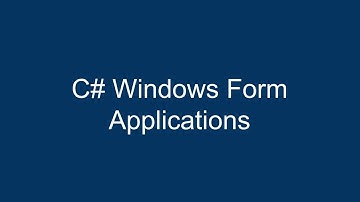 C# Windows Form Application playlist introduction