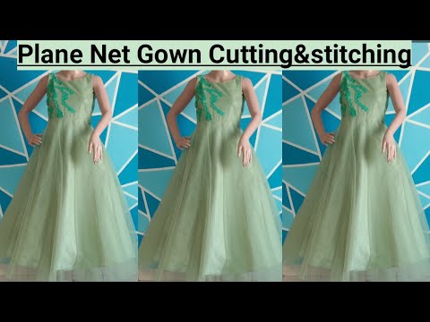 DIY Designer net layered baby frock cutting and stitching Full Tutorial -  YouTube