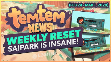 Temtem Weekly Reset | Saipark is Insane | Temtem Weekly Update