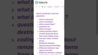 Top 10 javascript interview questions.