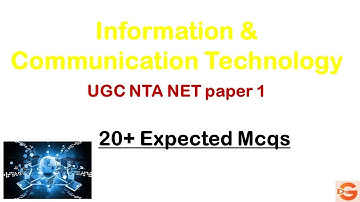 Expected Mcqs from ICT | UGC NTA NET/SET  paper 1 June 2020
