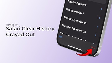 How to Fix Safari Clear History Grayed Out?