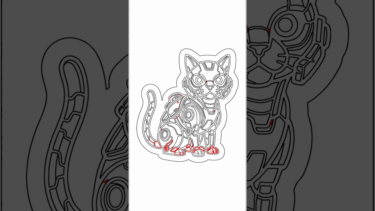 Easy Robotic Cat Drawing Tutorial for Beginners! with Chillify