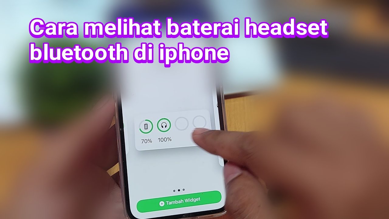 Cara melihat baterai headset bluetooth di iphone YouTube