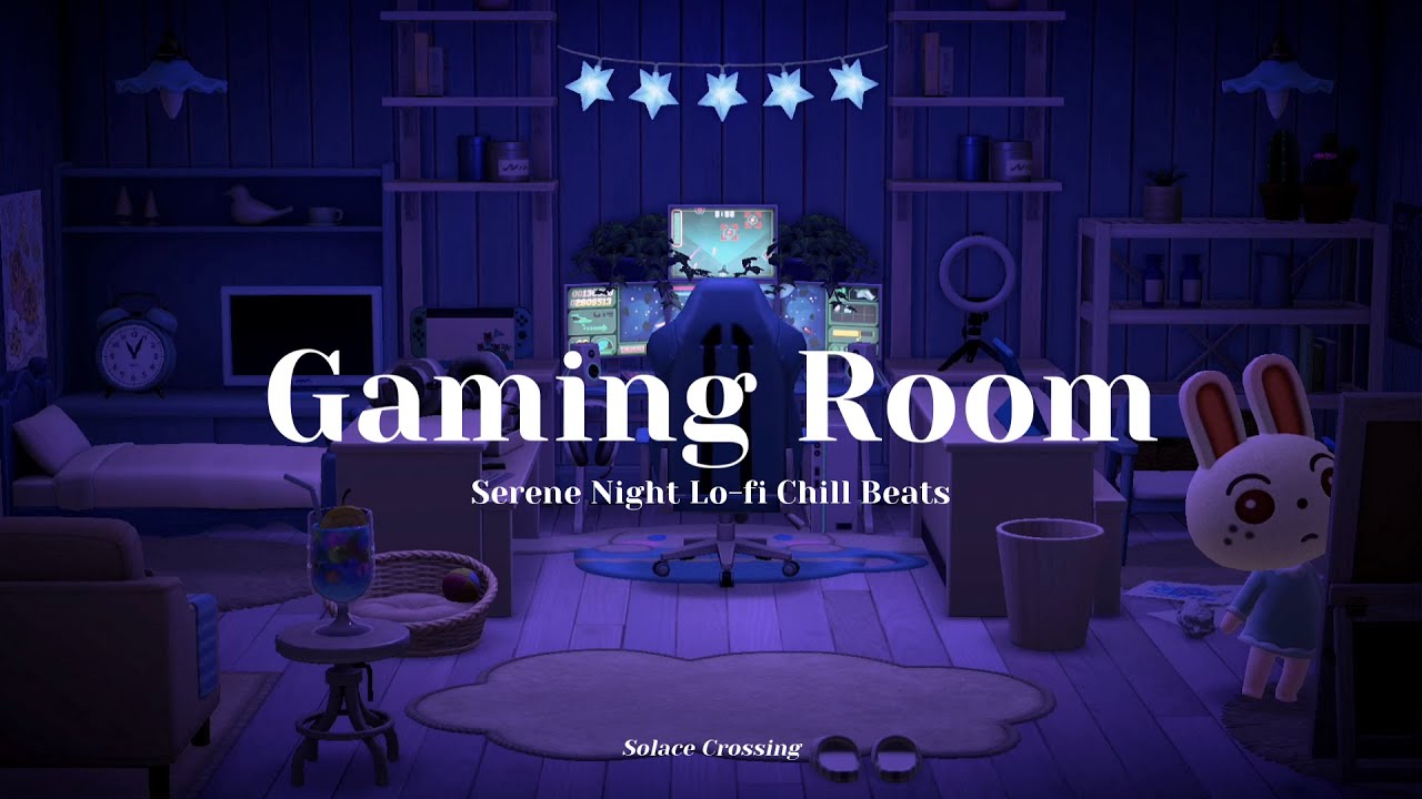 Gaming Room 🎮｜Serene Night Lo-fi Chill Beats｜Study & Work Music｜Animal Crossing Ambience