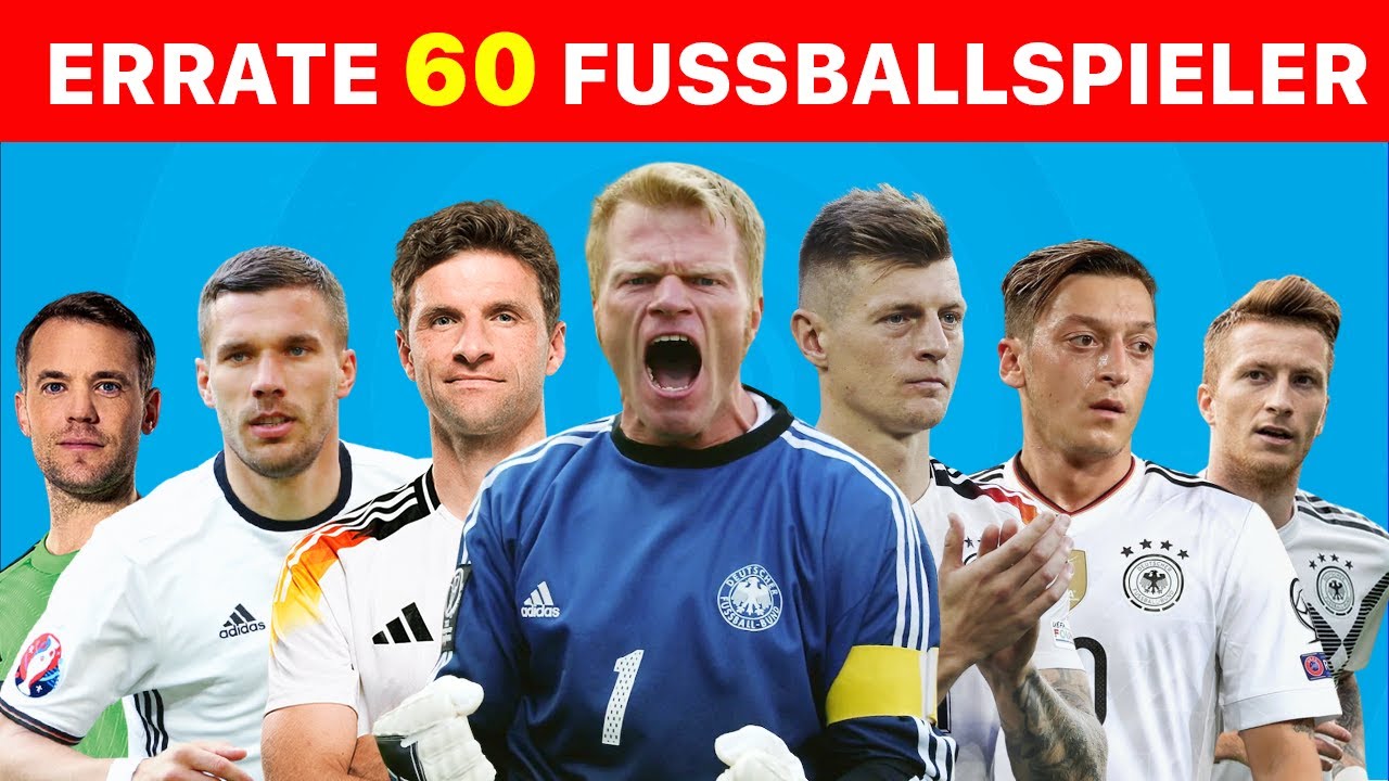 ERRATE 60 FUSSBALLSPIELER IN 3 SEKUNDEN 🔥 FUSSBALLQUIZ ⚽ GEMANY