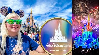 Magic Kingdom for Disney World 50th Anniversary FULL DAY! NEW Enchantment Fireworks, Crowds & MORE!