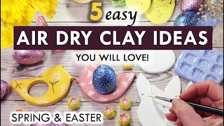 *EASY* AIR DRY CLAY IDEAS  cool things to make out of clay  SPRING & EASTER  2024