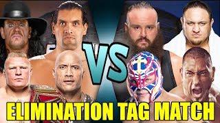 Undertaker Great Khali The Rock Lesnar Vs Batista Mysterio Joe Braun Elimination Tag
