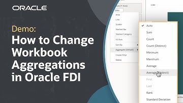 How to Change Workbook Aggregations in Oracle Fusion Data Intelligence