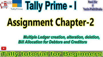 Tally Assignment chapter-2 (Tally Prime-I)