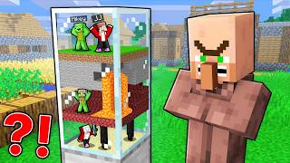 Evil Villager Trapped Mikey and JJ Family in a TINY Minecraft World (Maizen)