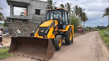 Jcb 3dx Backhoe Mud Loading Trolley In Mahindra Tractor l 