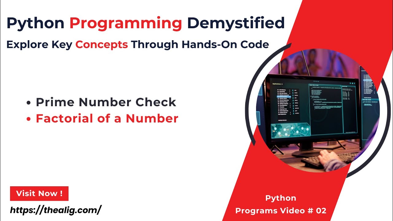 Python Programming: Prime Number Check & Factorial Calculation - YouTube