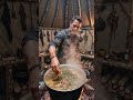 CAMPFIRE FRENCH ONION SOUP IN THE RAIN 🧅🔥🌧 | Cozy Rain Shelter Cooking ASMR