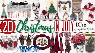CHRISTMAS IN JULY | DOLLAR TREE AND BUDGET CHRISTMAS DECORATIONS | CHRISTMAS DECOR DIYS COMPILATION