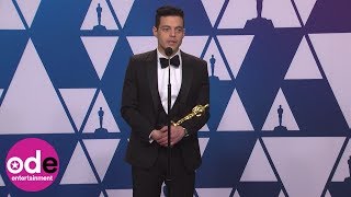 Oscars 2019: Rami Malek  gets emotional while giving speech \& talks mental health