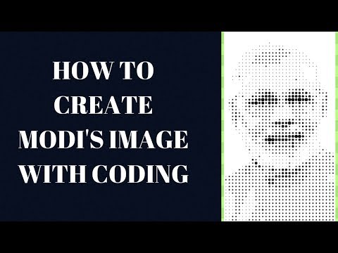 How to create Narendra Modi's dotted image with coding