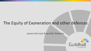 Insolvency Webinar - The Equity of Exoneration and other defences