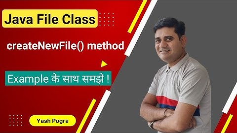 What is createNewFile () in Java | createnewfile method example | Java File class