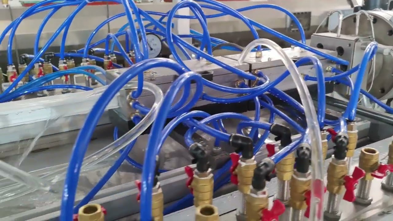 PVC profile production line testing/window profile making machine/window panel frame extrusion line