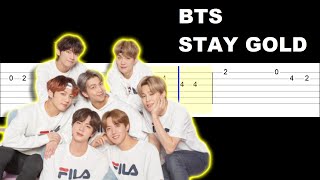 BTS - Stay Gold (Easy Guitar Tabs Tutorial)