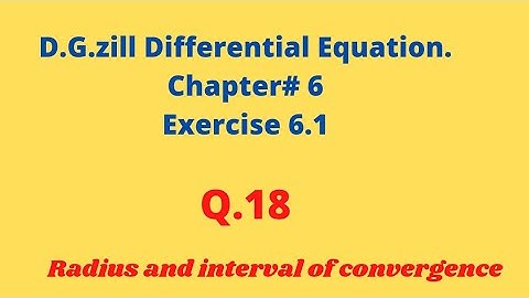 D.G.zill differential equation.chap#6.Ex#6.1.Q.18 series solution