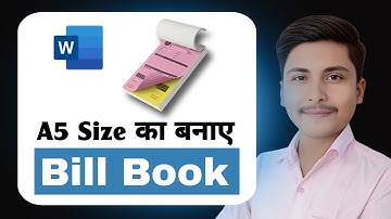 bill book in ms word | A5 size ka bill book kaise banaye | ms word me bill book kaise banaye