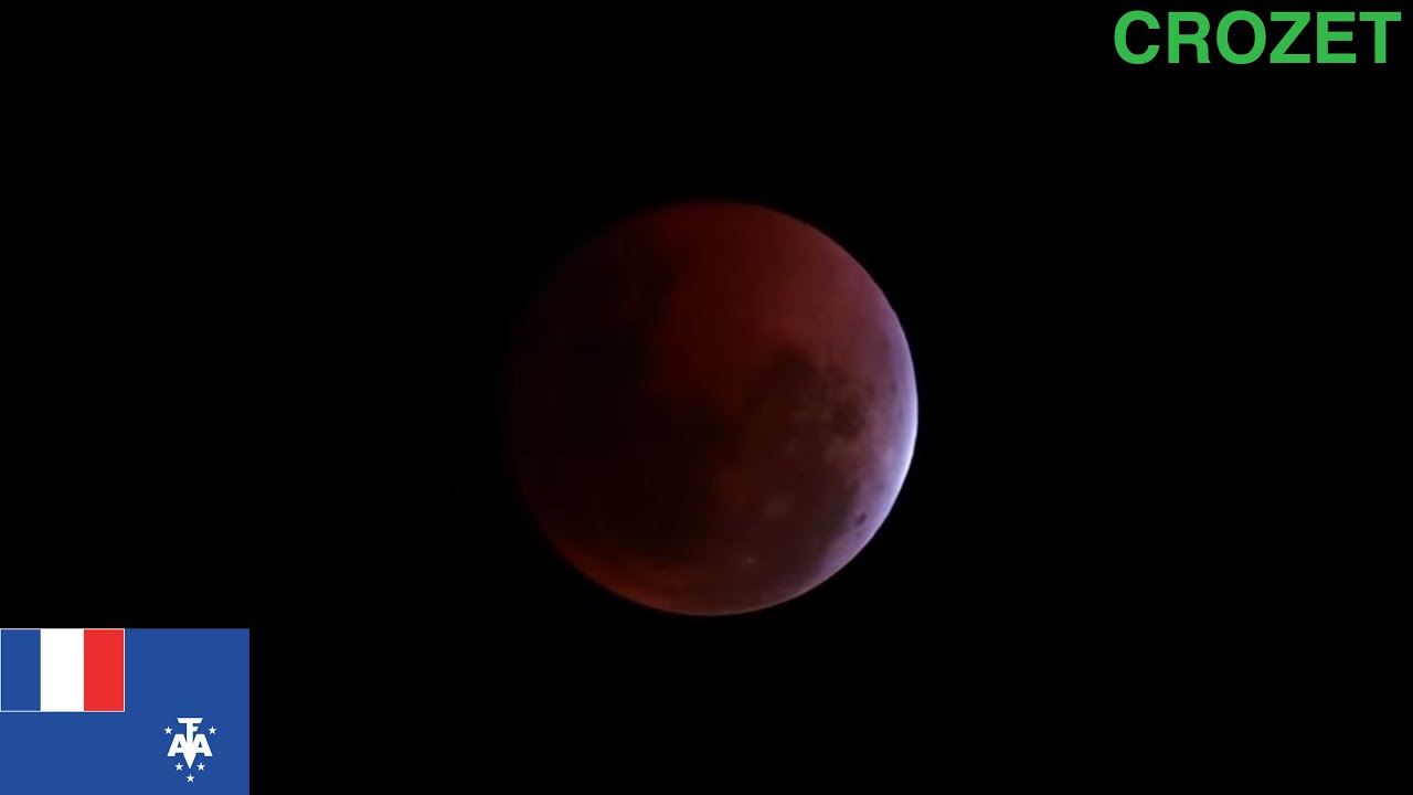 Eclipse de Lune totale du 7 septembre 2025 depuis la base Alfred-Faure - Archipel Crozet