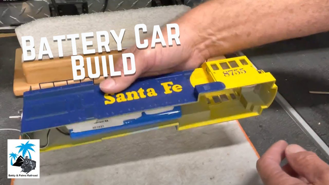 Battery Car build for running dead rail locomotives - YouTube