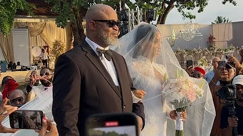 IYABO OJO’S EX-HUSBAND WALKED PRISCILLA DOWN THE ISLE AT HER WHITE WEDDING WITH JUMA JUX IN LAGOS